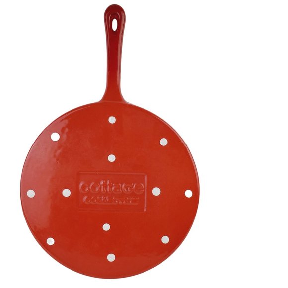 Cottage Collection, Enamel Coated Cast Iron Polka Dot Mini Pancake, NEW - Picture 2 of 6